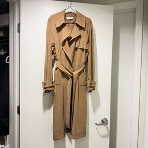 Mango - Long Flowy Trench Coat Small